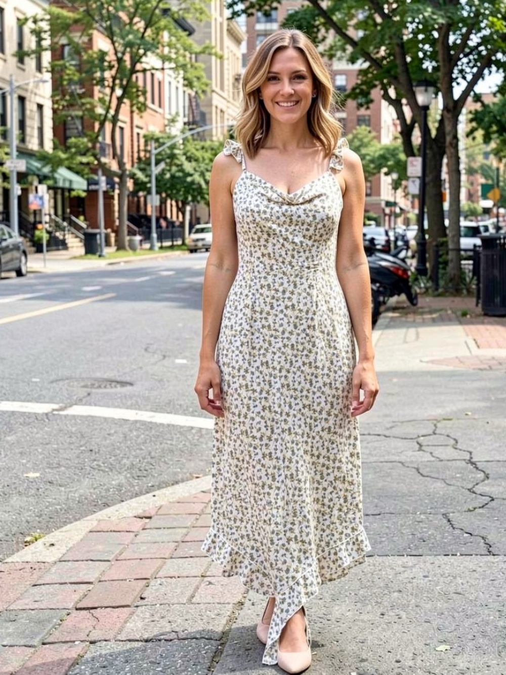 Floral Cream Dress
